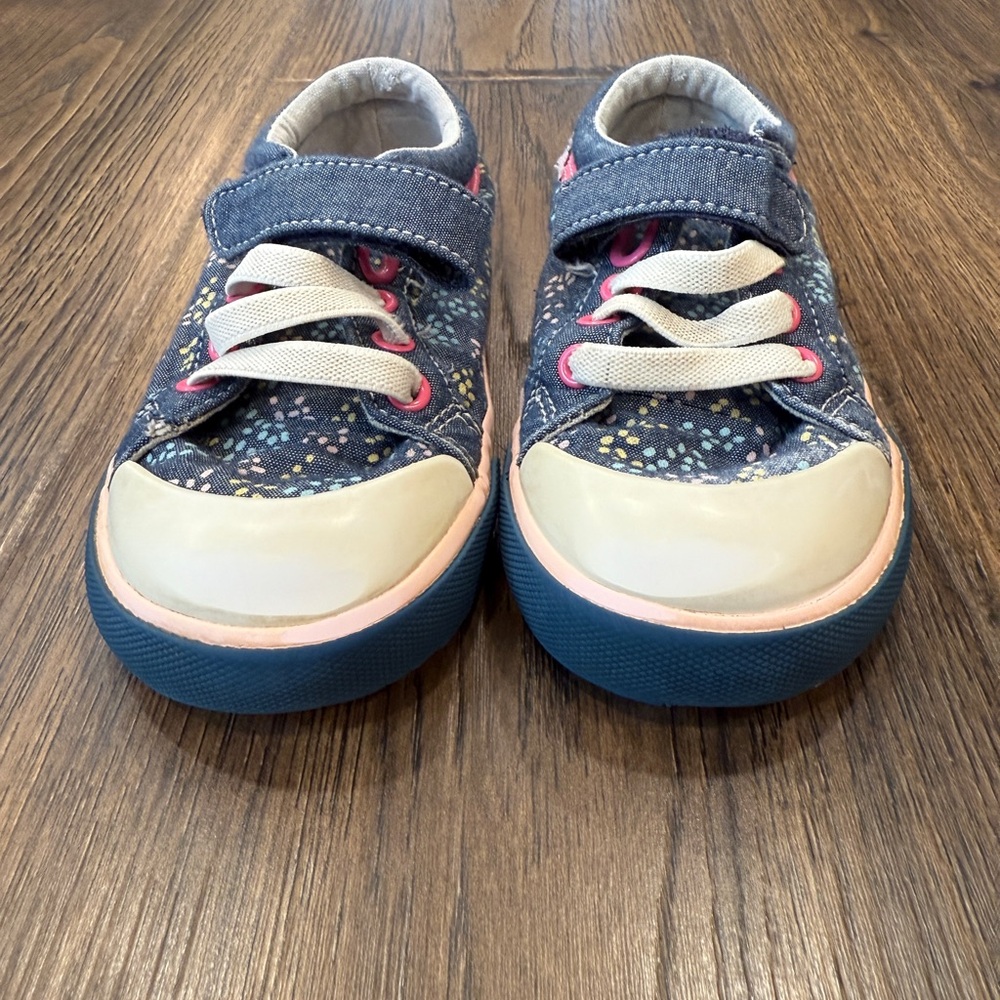 See Kai Run Navy and Pink Kids Sneakers
